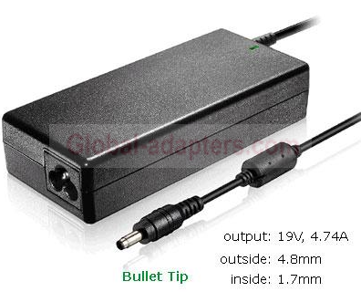 New 19V 4.74A 4.8 * 1.7mm LG W4 Power Supply Ac Adapter